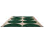 Hand Tufted Geometric Area Rug in Green