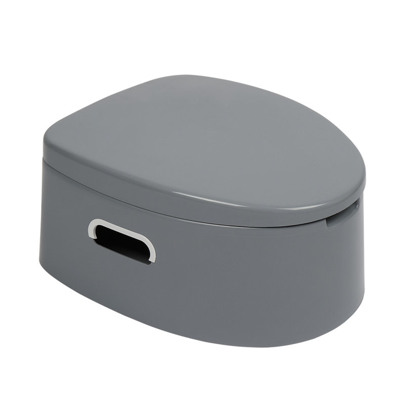 Portable Toilet With Non-Slip Mat Grey, Ice Gray