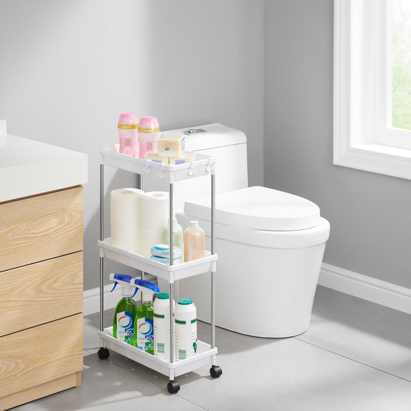 27.56cm H x 7.87cm W Utility Cart, White