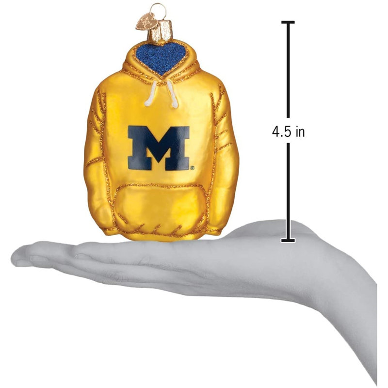 Ornement en verre soufflé Old Christmas, Université du Michigan