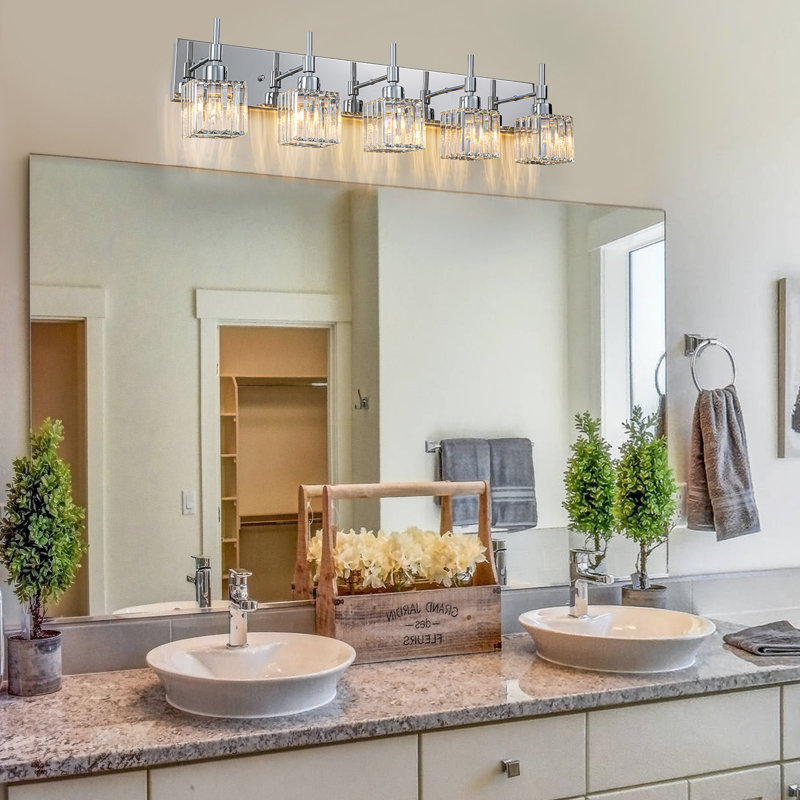 Corless Dimmable Vanity Light, Chrome, 5