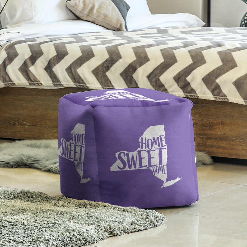Repose-pieds cube new york home, Mauve