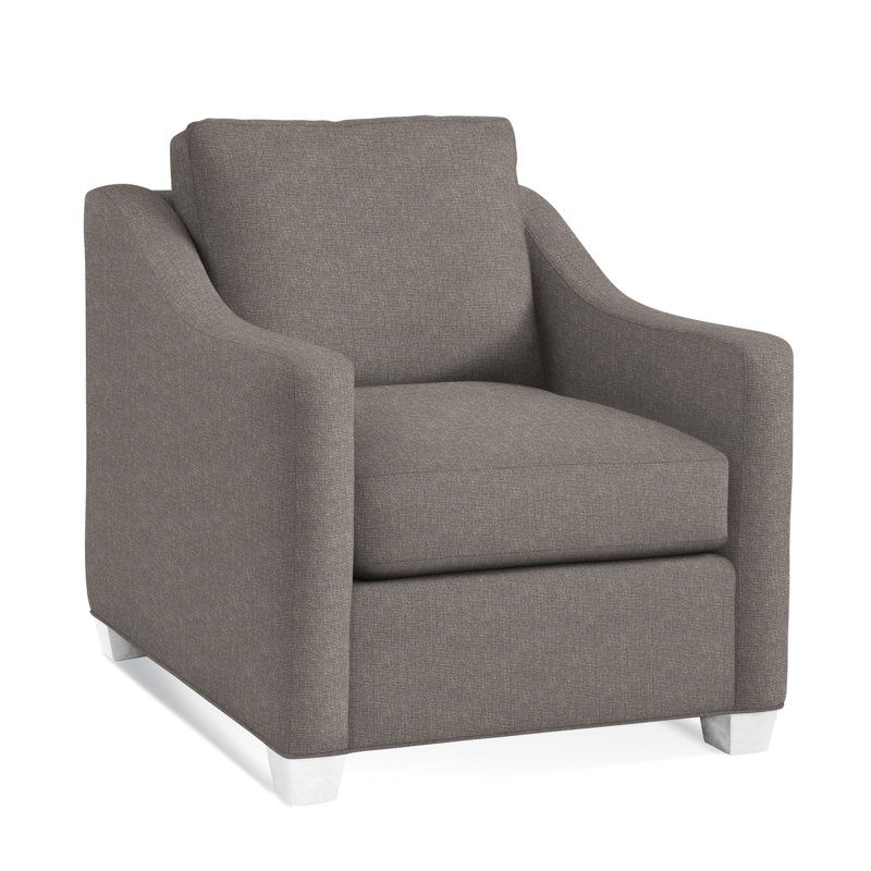 Oliver Chair, Frost White Finish, Light Blue Performance Fabric; 0851-55
