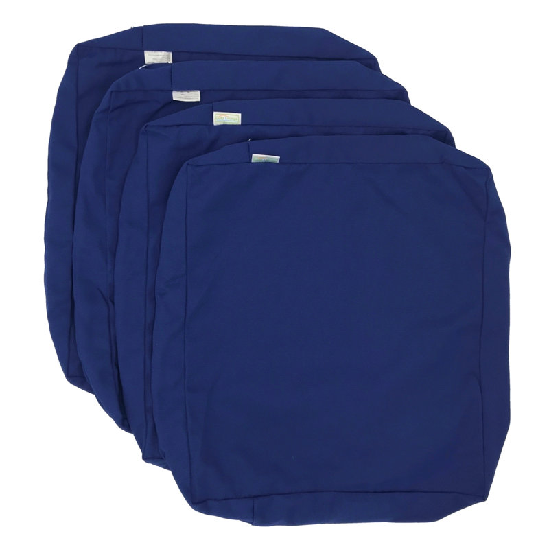 Outdoor 4'' Cushion Cover, Deep Royal, 22" W x 20" D