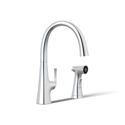 Graze Kitchen Sink Swing Spout Faucet With Sidespray