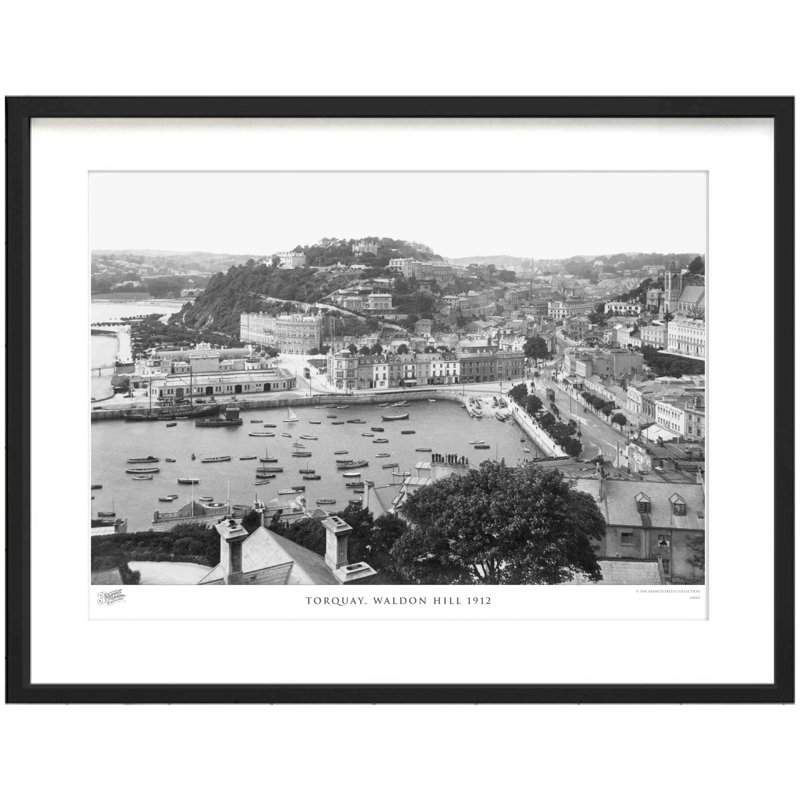Torquay, Waldon Hill 1912 by Francis Frith - Single Picture Frame Print, 45cm H x 60cm W x 2.3cm D