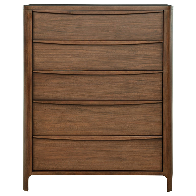 Verona Walnut 5-drawer Chest