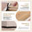 Extra Tall Channel Tufted Upholstered Bed, Queen, Cream Velvet-523874756-523874757
