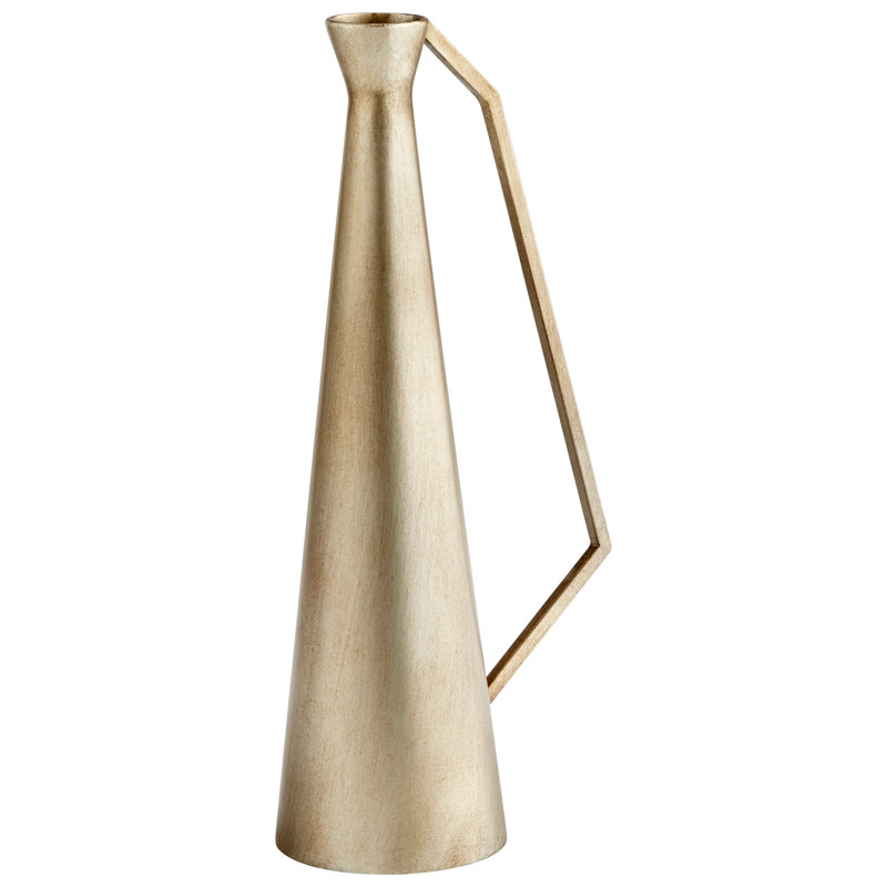 Dhaka Metal Table Vase, 16" H x 4.5" W x 7" D