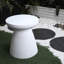 Table d'appoint moderne avec terrasse H 18,1 po pour jardin, cour, intérieur et extérieur