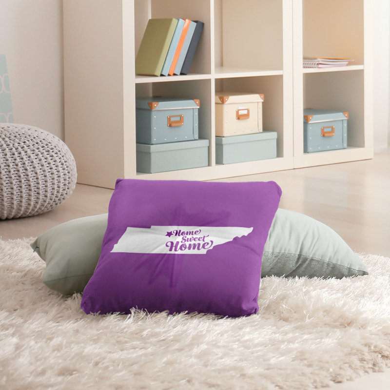 Coussin Sweet Home, 26 po x 26 po, Violet, Nashville