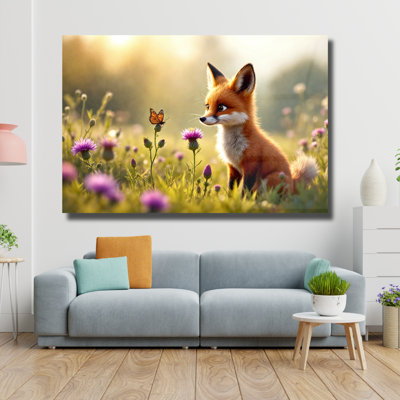Renard, art mural en verre trempé