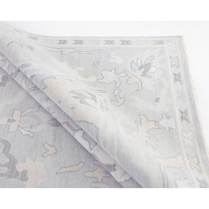 Bea Hand Knotted Wool Abstract Area Rug, Rectangle 9' x 12'