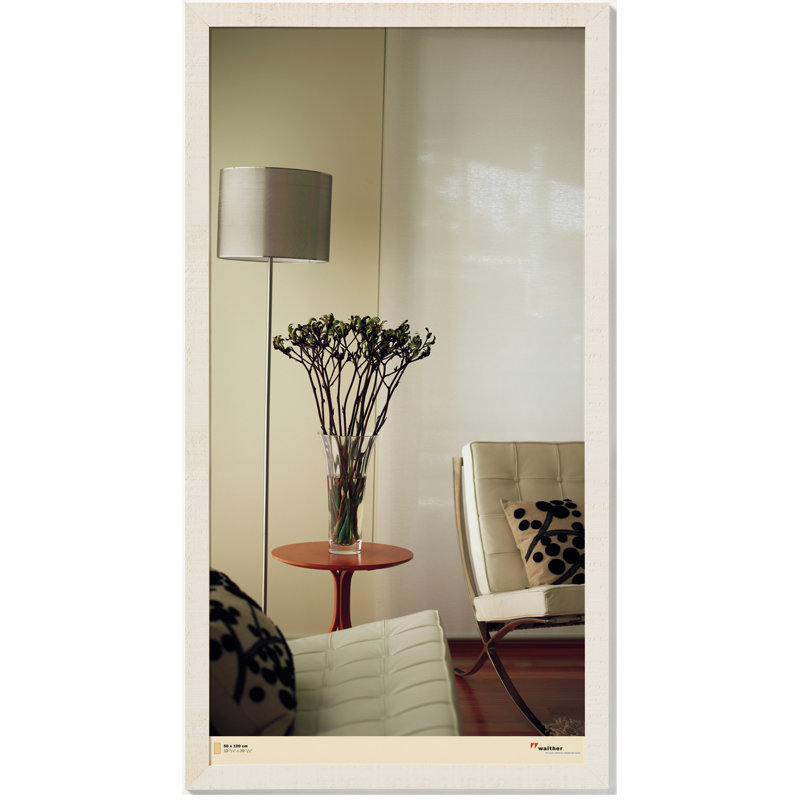 Solid Wood Rough Sawn Surface Picture Frame, 94.4cm H x 64.4cm W, White