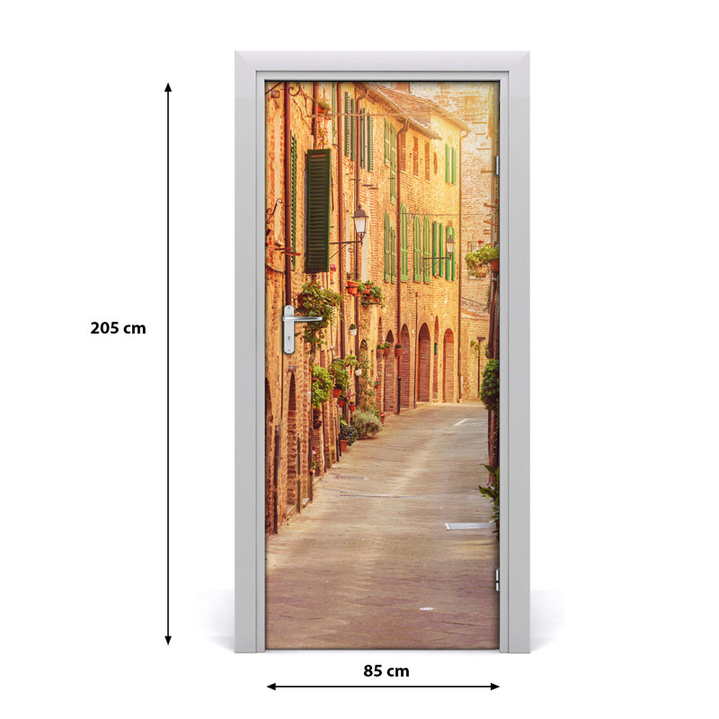 On Italian Streets Door Decal