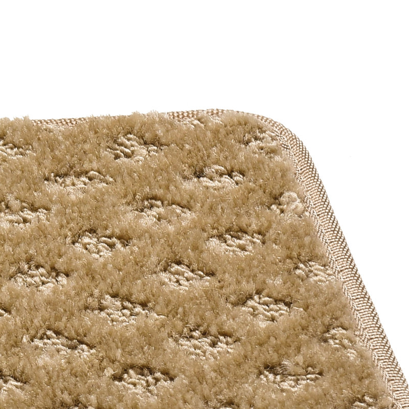 Tapis d'escalier bullnosés antidérapants, Mini treillis à losanges kaki, 14