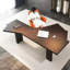 Bureau irrégulier en bois massif de style nordique-1787752345
