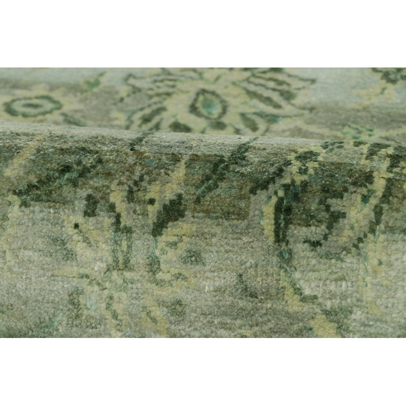 Rug & Kilim’S -Inspired Rug In Soft Greens And Blues With Floral Patterns
