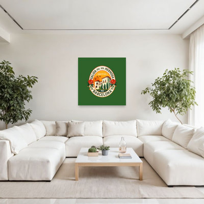 Hotel Barcelona Spain Vintage Abstract Contemporary Bird Architecture Summer Wall Art