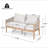 Verona Outdoor Patio Acacia Wood Loveseat, Natural Finish Wood-520531110
