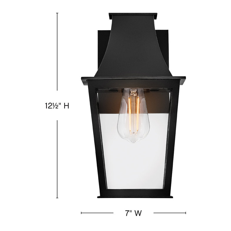 Georgetown 1 - Light Outdoor Wall Lantern, Black