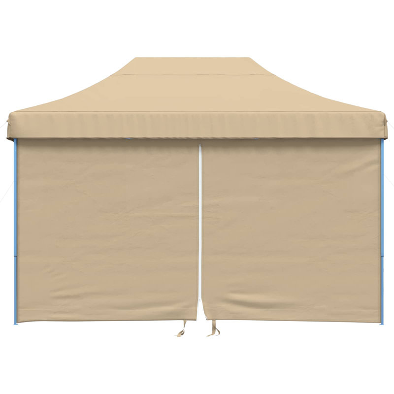 Vidaxl Foldable Tent Pop-Up Outdoor Party Tent Garden Gazebo Canopy Shelter, Beige, Blue, 315cm H x 410cm W x 279cm D