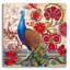  «Peacock Dcor 2» par Art Licensing Studio, art mural en verre acrylique, 12 po x 12 po