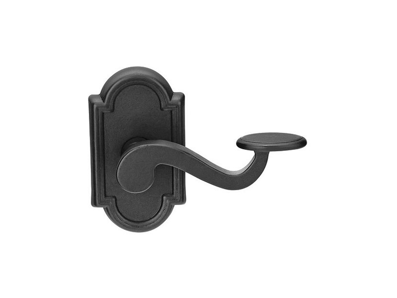 Faux levier de porte double avec rosette Padua, Bronze plat noir, Droite