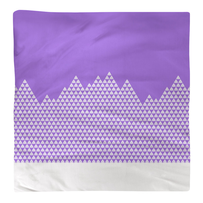Serviette de coton à motif mountain, H 0,1 po x l 10 po x P 10 po, Mauve, Sergé de coton