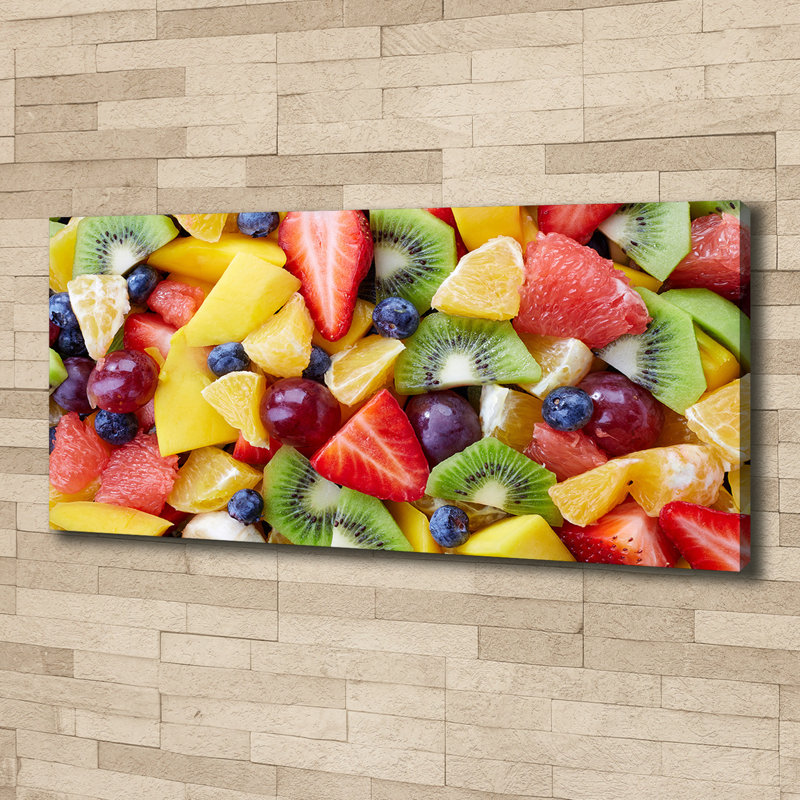 Chopped Fruit - Print, Canvas, 50cm H x 125cm W x 2cm D