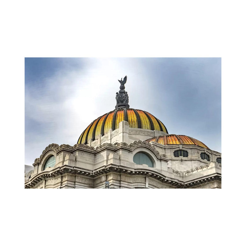 Palacio de Bellas Artes, Mexico City, Mexico. Built In 1932 As the National Theater and Art Museum. Mexican Eagle on Top. 1 Piece Wrapped Canvas Wall Art