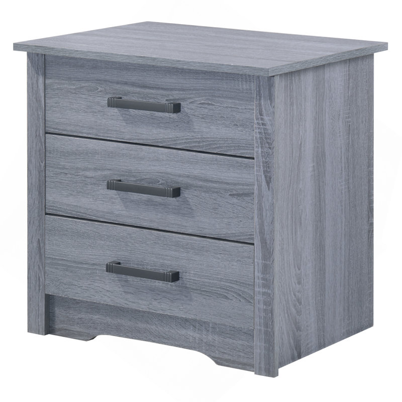 Contemporary Gray Nightstand, Gray