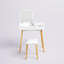 Ensemble coiffeuse avec tabouret et miroir Abrego