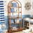 Versatile Display Rack,5-Tier Bookshelf,Compact Arched Bookcase
