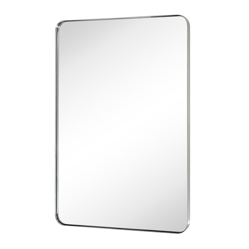 Javeion Stainless Steel Rectangle Mirror, Brush Nickel, 40" x 30"