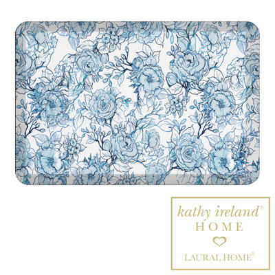 Kathy Ireland® HOME Floral Toile Anti-Fatigue Kitchen Mat By Laural Home