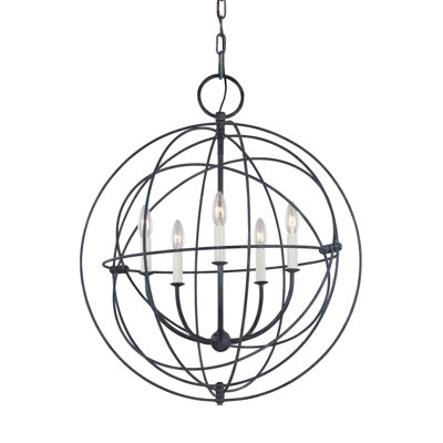 5 - Light Dimmable Globe Chandelier
