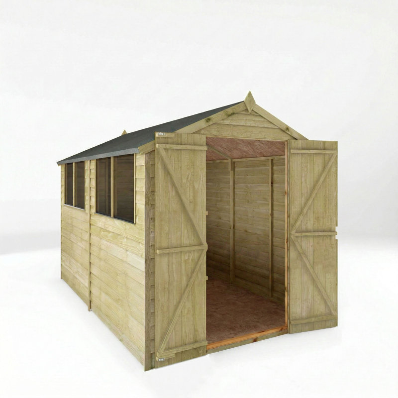 Mercia 10 x 6ft Overlap Apex Shed, Yes