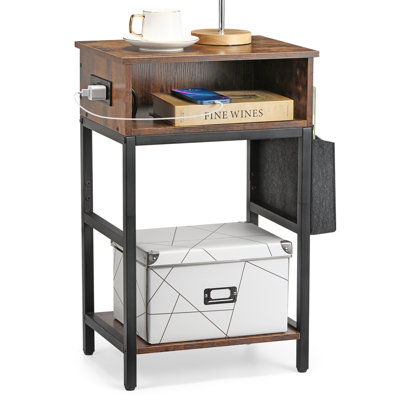 End Table and Built-In Outlets