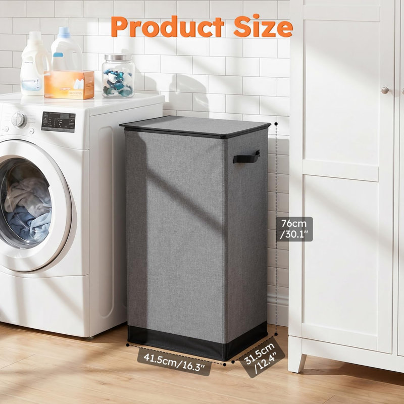 Plastic Laundry Room Organiser, Grey