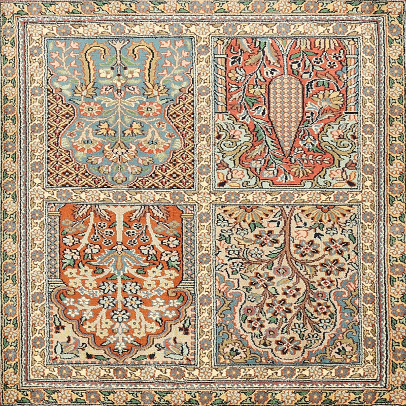 Cianan Oriental Indoor Rug, Square 3'