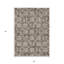 Tapis extérieur lavable floral brun et beige 5 pi x 8 pi