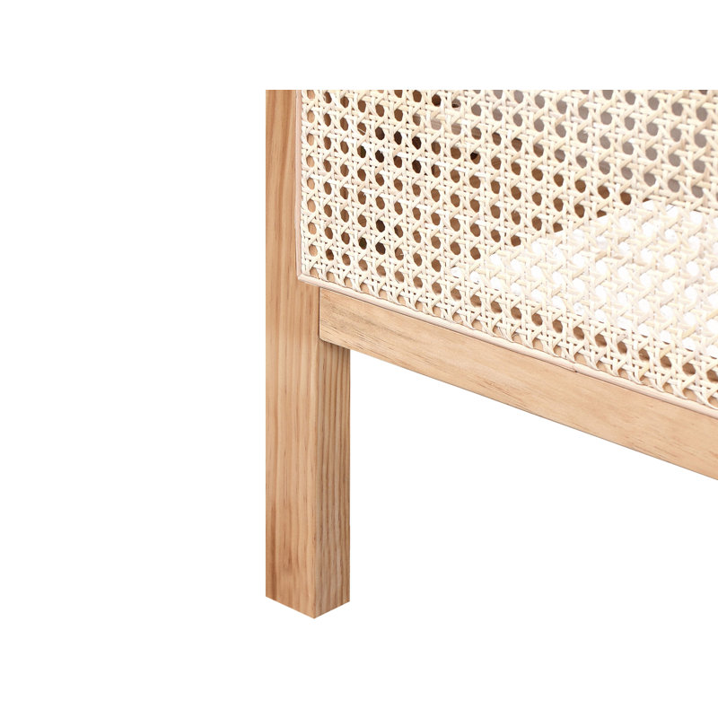 Bed Pine Wood SALERNAS, European Double (140 x 200 cm), Light Brown