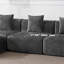 Canapé modulaire en forme de L 120 po Man Seat, pieds antidérapants à siège profond de 27,5 po, canapé modulaire Boucle, assemblage sans outils, gris-1432850867