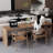 Walnut Rectangular Solid Wood Executive desk with drawers desk-221176338