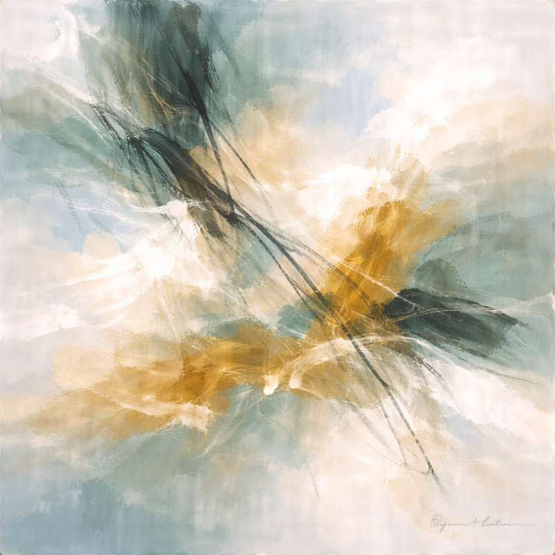 «Quiet Garden», art mural sur toile tendue, L 20 po x H 20 po x P 1,5 po