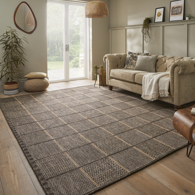 Chequered Indoor / Outdoor Area Rug, Rectangle 240 x 300cm