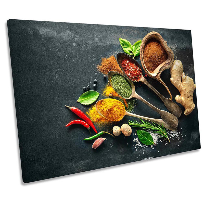 Herbs Kitchen Spices Café - Wrapped Canvas Print, 40.6cm H x 61cm W x 2cm D