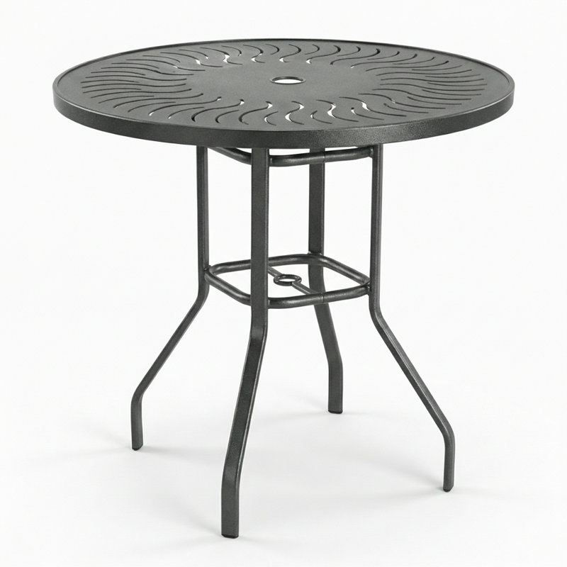Table de balcon ronde Sacramento, Anthracite