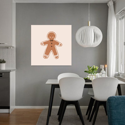 «Christmas Gingerbread Man Abstract Contemporary Landscape Nature», reproduction d'art murale